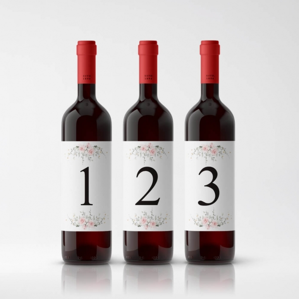 🍾 Magiczne Naklejki na Wino z Numeracją | RoyalDekor
