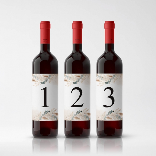 Ekskluzywne Naklejki na Wino z Numeracją 💍 | RoyalDekor