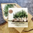 zaproszenie ślubne las w komplecie z kopertą eko