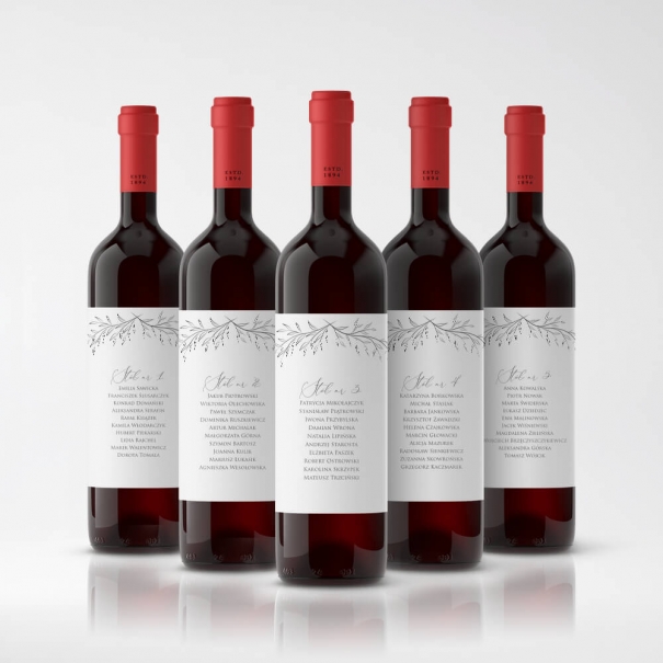Naklejka na Wino z Planem Stołu 🍷 | RoyalDekor